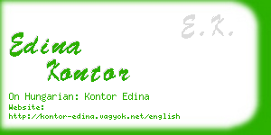 edina kontor business card